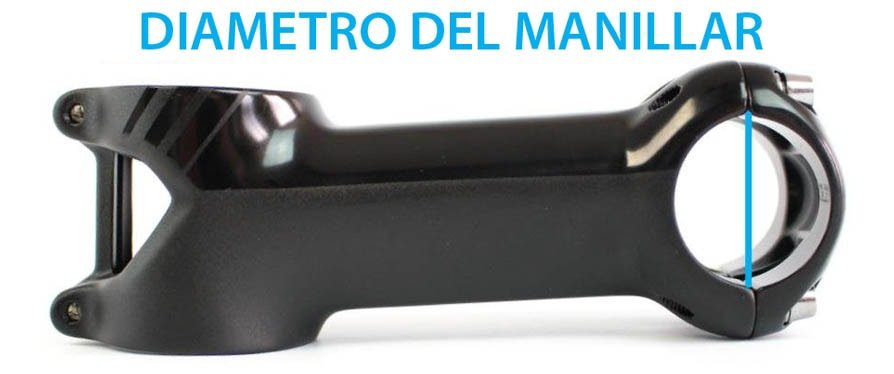 Handlebar diameter on the bicycle stem