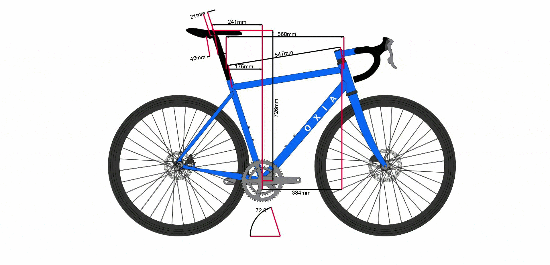 72º de seat tube y variación del retroceso del sillín con diferentes tijas