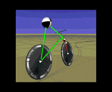 Animación de la dinámica de una bicicleta sin ciclista