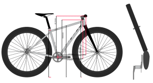Geometry: first sketch adapted to the bike fitting