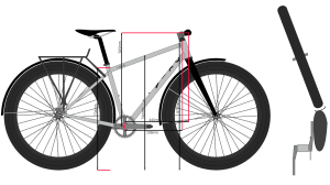 Geometry: adjustment to avoid foot–wheel overlap