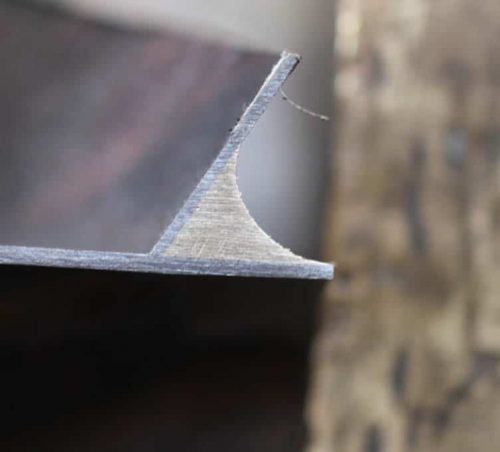 Cross-section of a fillet brazing joint